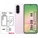 گوشی موبایل سامسونگ مدل Galaxy A56 دو سیم کارت ظرفیت 256 گیگابایت و رم 8 گیگابایت - ویتنام - به همراه شارژر 45 وات سامسونگ، 2 عدد قاب و 1 عدد محافظ صفحه نمایش