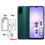 گوشی موبایل سامسونگ مدل Galaxy A07 دو سیم کارت ظرفیت 64 گیگابایت و رم 4 گیگابایت - به همراه شارژر 25 وات سامسونگ، کاور سیلیکونی و محافظ صفحه نمایش